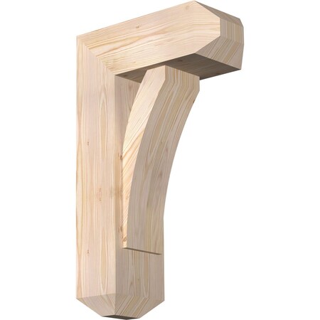 Ekena Millwork Thorton Craftsman Smooth Bracket w/ Offset Brace, Douglas Fir, 7 1/2"W x 18"D x 30"H BKT0806X18X30THR04SDF